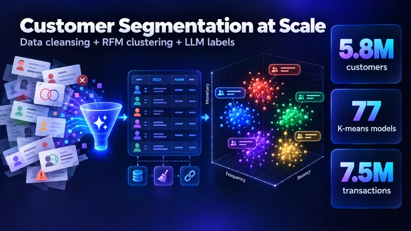 Customer Data Cleansing & RFM Segmentation at Scale