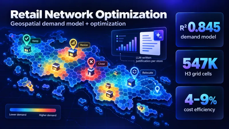 Retail Store Network Optimization with Geospatial ML